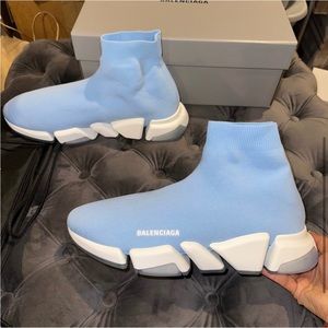 New Size 45 Balenciaga Speed 2.0 Sneakers Blue White